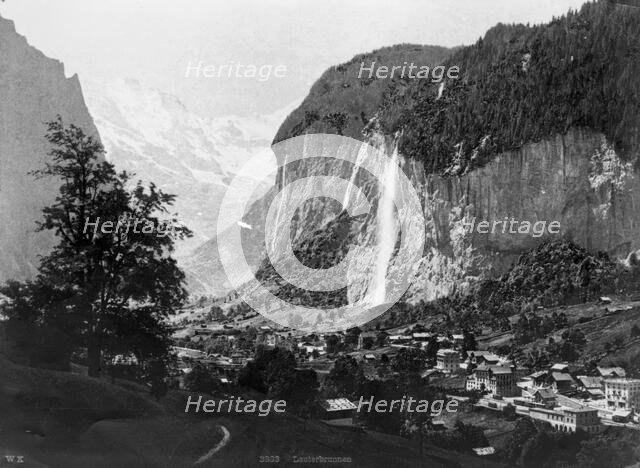 Lauterbrunnen Switzerland, [the valley of the 72 waterfalls] - Landscape. Creator: Unknown.
