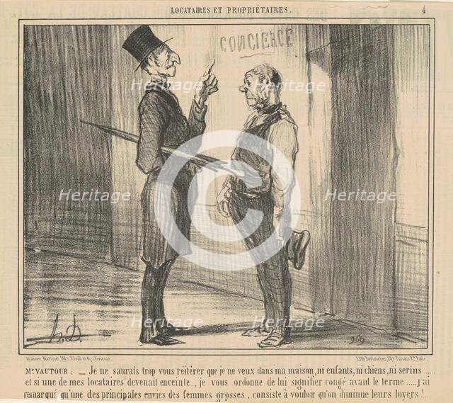 M. Vautour: Je ne saurais trop ..., 19th century. Creator: Honore Daumier.