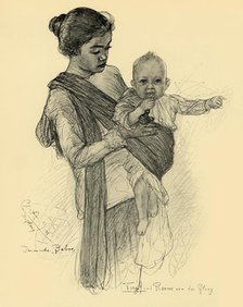 Javanese nanny with European baby, Magalang, 1898. Creator: Christian Wilhelm Allers.