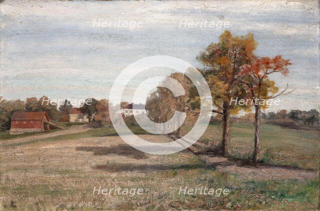 Manor outside Holmestrand, probably 1899. Creator: Fredrik Jonas Lucian Botfield Collett.