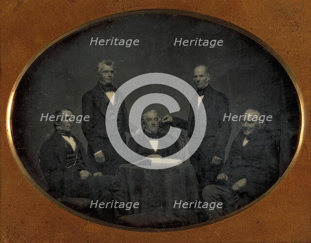 [Rev. Mr. Frederick T. Gray and Deacons of Old Bullfinch Street Church], ca. 1845. Creator: Attributed to John Adams Whipple.