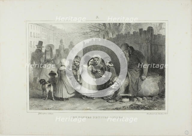 The Good Little Girls, 1832. Creator: Auguste Raffet.