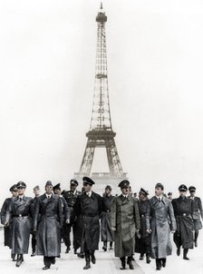 Adolf Hitler, German Nazi dictator, inspecting occupied Paris, France, 1940.  Creator: Unknown.