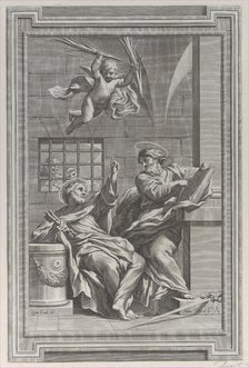 Saints Peter and Paul in prison, 1660-1721. Creator: Etienne Picart.