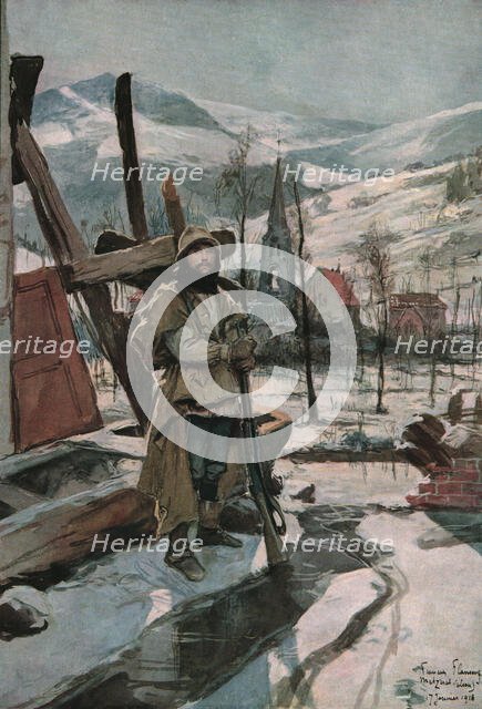 ''En Alsace; A Metzeral (janvier 1916)', 1916 (1924) Creator: Francois Flameng.