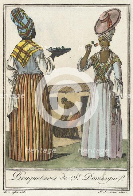 Costumes de Différents Pays, 'Bouquetieres de St. Domingue', c1797. Creator: Jacques Grasset de Saint-Sauveur.