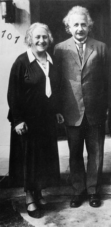 Albert Einstein (1879-1955) and Elsa Einstein. Artist: Unknown