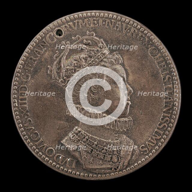 Louis XIII, 1601-1643, King of France 1610 [obverse], 1610. Creator: Nicolas Briot.