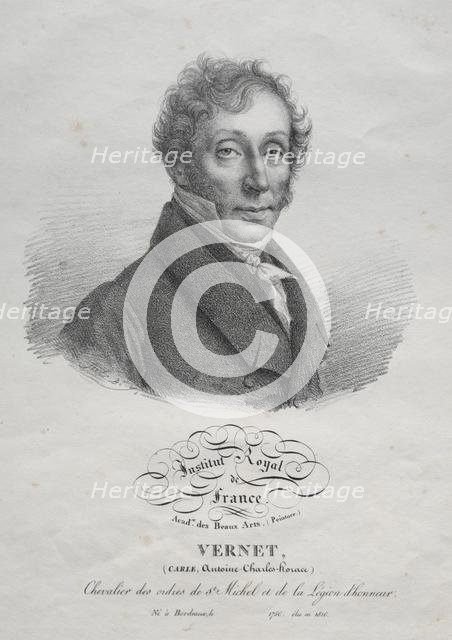 Carl Vernet, c. 1825. Creator: Julien Léopold Boilly (French, 1796-1874).