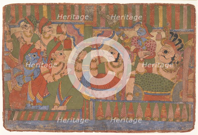 Council of Heroes...from a Dispersed Mahabharata (Great Descendants of Mahabharata), ca. 1800. Creator: Unknown.