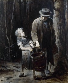 Jean Valjean and Cosette, between 1879 and 1882. Creator: Henry Jules Jean Geoffroy.