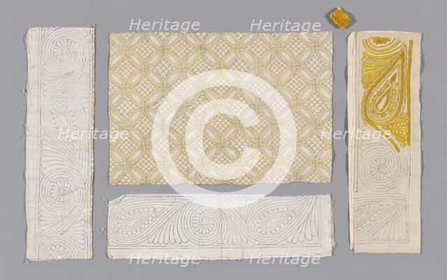 Pillow Sham (Unfinished), Shropshire, late 17th/early 18th century. Creators: Jane Bolas Vaughan, Elizabeth Ottiwell Vaughan.