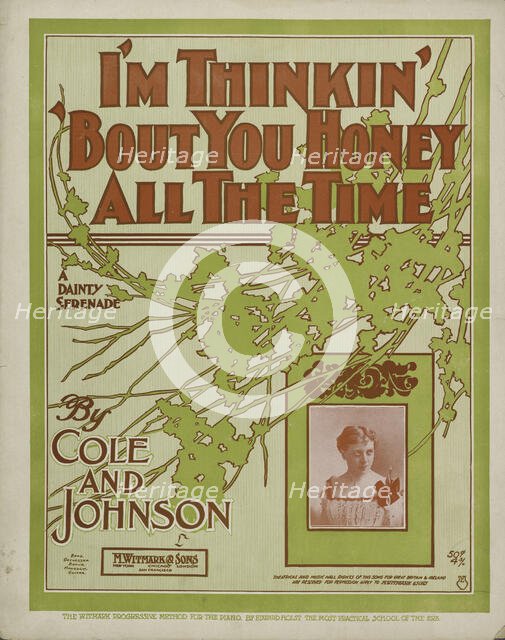 'I'm thinkin' 'bout you honey, all the time', 1901. Creator: Unknown.