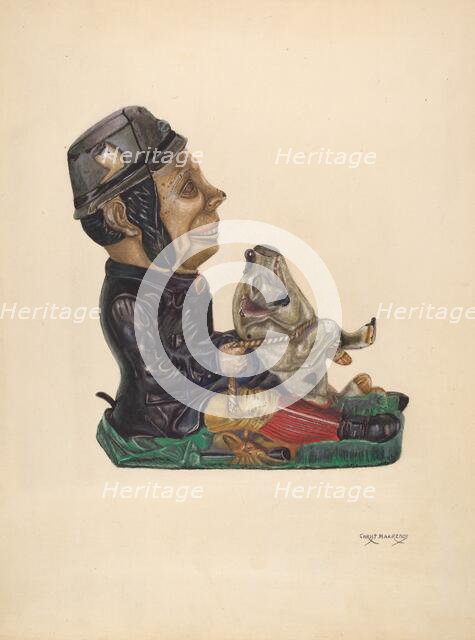 Toy Bank: Paddy and the Pig, c. 1937. Creator: Chris Makrenos.