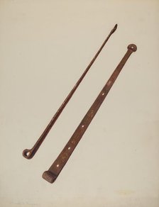 Strap Hinges, c. 1939. Creator: Manuel G. Runyan.