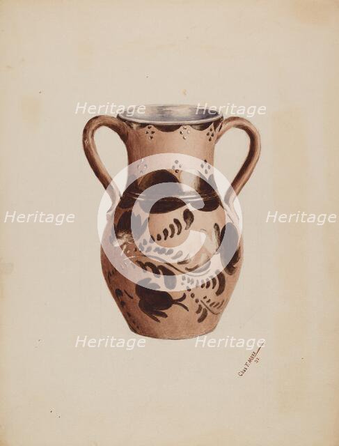 Vase, 1937. Creator: Charles Moss.