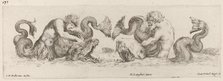 Dolphins and Tritons, probably 1648. Creator: Stefano della Bella.