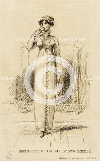 Fashion Plate (Exhibition or Morning Dress), 1812. Creator: Unknown.
