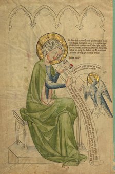 Saint John the Evangelist Writing, about 1340-1350. Creator: Unknown.