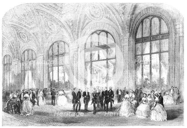 The Ball given by the Minister of the United States, at the Hotel du Louvre, Paris, 1856.  Creator: Unknown.