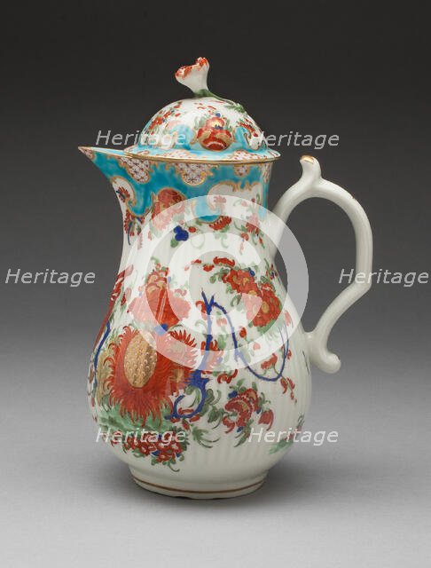 Coffee Pot, Worcester, c. 1775. Creator: Royal Worcester.