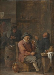 Peasants Smoking in an Inn, c. 1640. Creator: David Teniers (Flemish, 1610-1690).