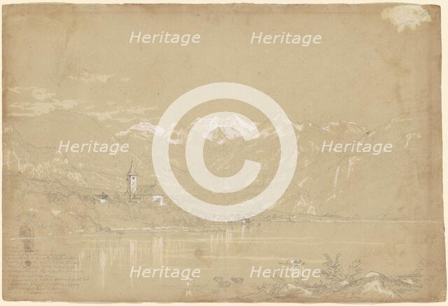 Lake of Brienz, late 19th century. Creator: John William Casilear.