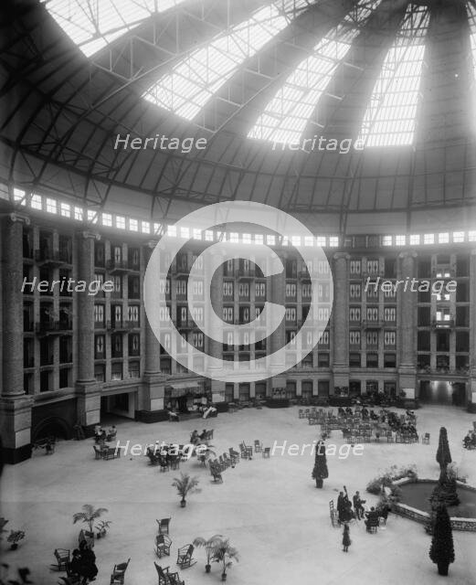 Atrium of New West Baden Springs Hotel, West BadenSprings, Ind., between 1900 and 1915. Creator: Unknown.