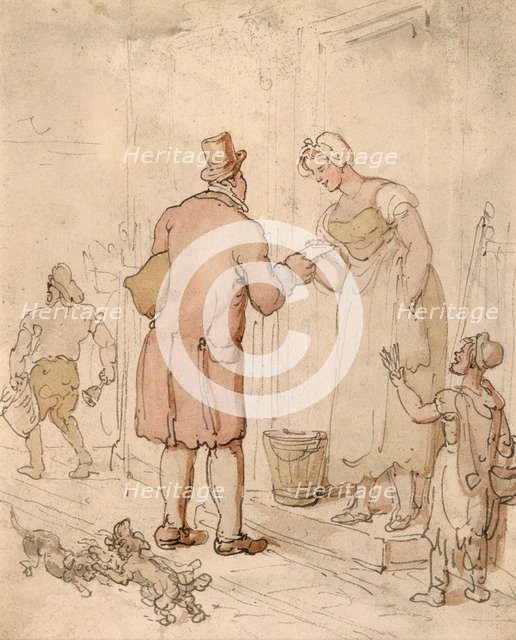 The postman, early 19th century. Artist: Thomas Rowlandson