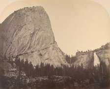 Mt. Broderick and Nevada Fall. Fall = 700 ft., 1861, Yosemite. Creator: Carleton Emmons Watkins.