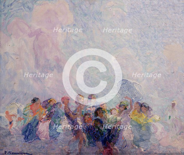 Gust of wind, 1920. Creator: Nomellini, Plinio (1866-1943).