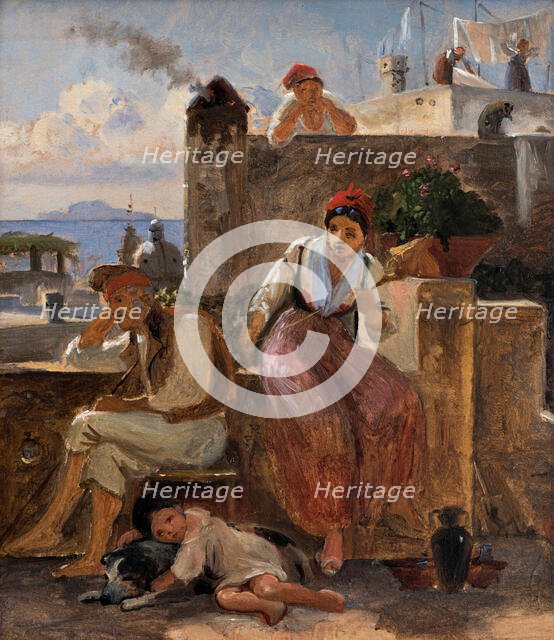 Neapolitan way of life. Study, c1839. Creator: Wilhelm Marstrand.