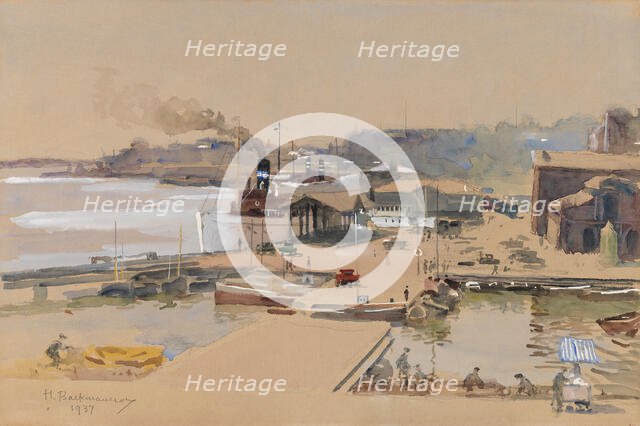 Helsinki South Harbour, 1937. Creator: Hugo Backmansson.