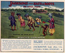 Jacksons Hats & Boots, 1910s-1920s. Artist: Louis Wain