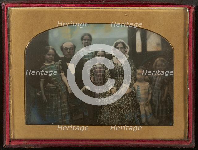 Group portrait of an Unidentified Family, about 1845. Creator: Unknown.