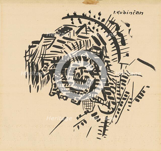 Head (Self-portrait as P. Kubincan), c1930. Creator: Arnold Peter Weisz-Kubincan.