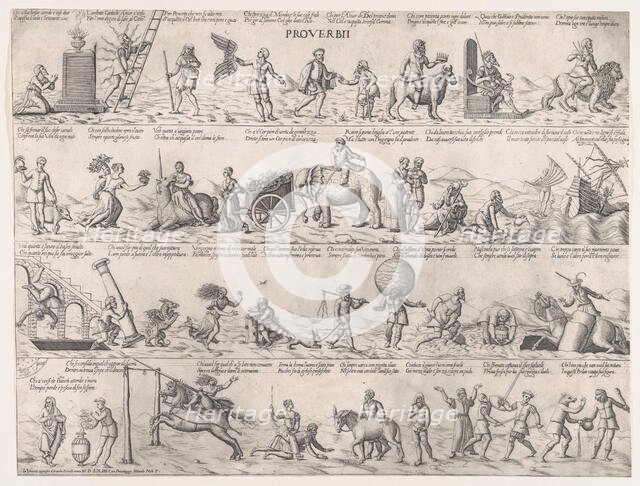 Proverbi (Proverbs), 1564., 1564. Creator: Nicolo Nelli.