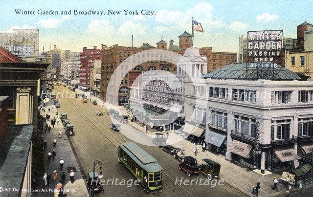 Winter Garden and Broadway, New York City, New York, USA, 1916. Artist: Unknown