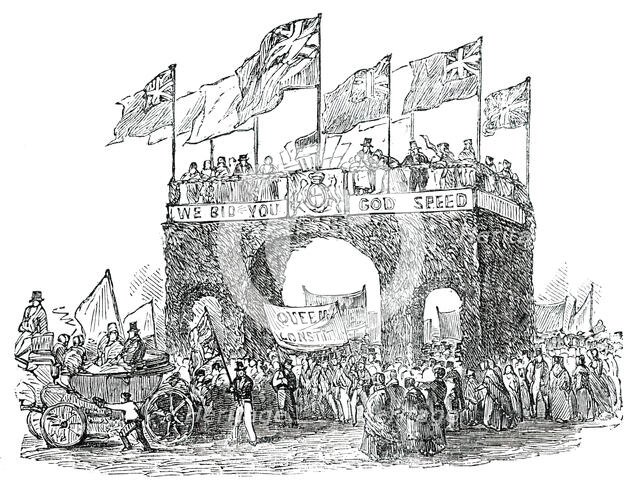 Triumphal Arch at West Lynn, 1850. Creator: Unknown.