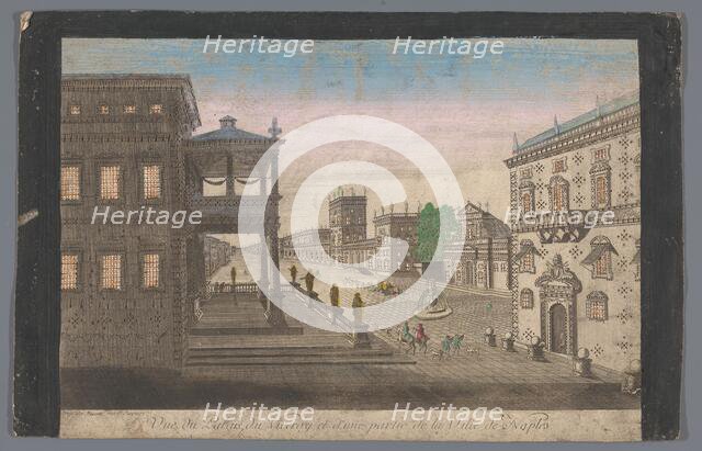 View of the Palace of the Viceroy of Naples in Naples, 1700-1799. Creator: Unknown.