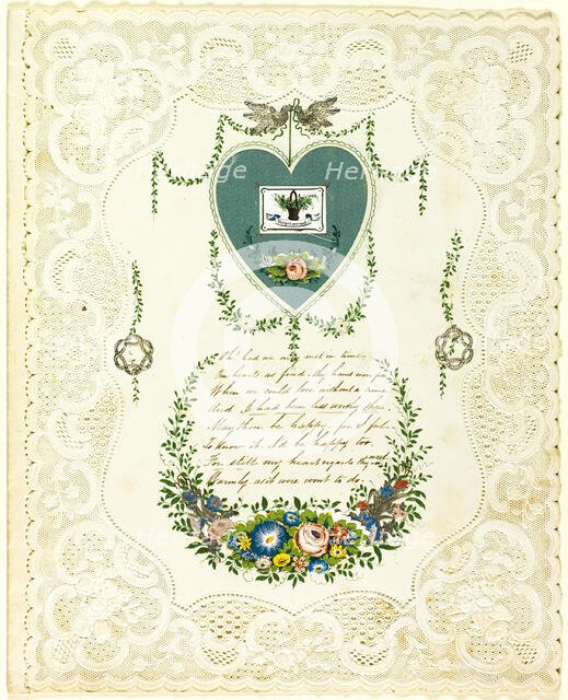Oh, Had We Only Met in Time (valentine), c. 1850. Creator: George Meek.