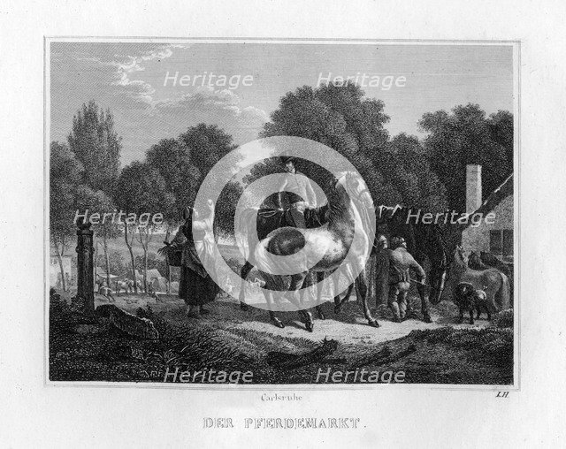 Horse market, c1833. Artist: Unknown