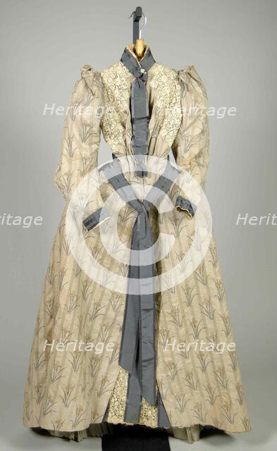 Afternoon dress, American, 1885-90. Creator: Unknown.