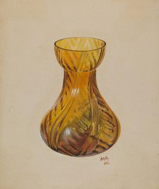 Amber Jar (Blown), c. 1937. Creator: Ralph Atkinson.