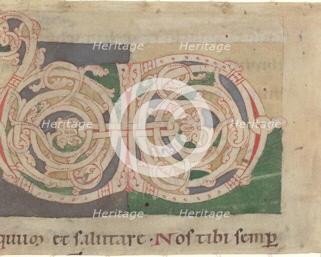 Initials V and D, third quarter 12th century. Creator: Unknown.