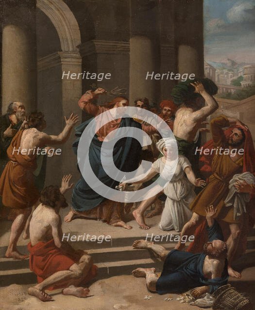 Sketch for the Saint-Eustache church..., 1827.  Creator: Pierre III Poisson.