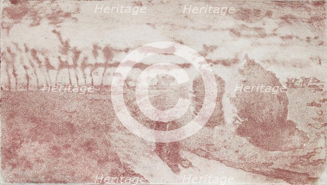 Crepuscule (avec Meules), 1879. Creator: Camille Pissarro.