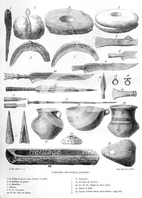 Gallic utensils, 1882-1884. Artist: Unknown