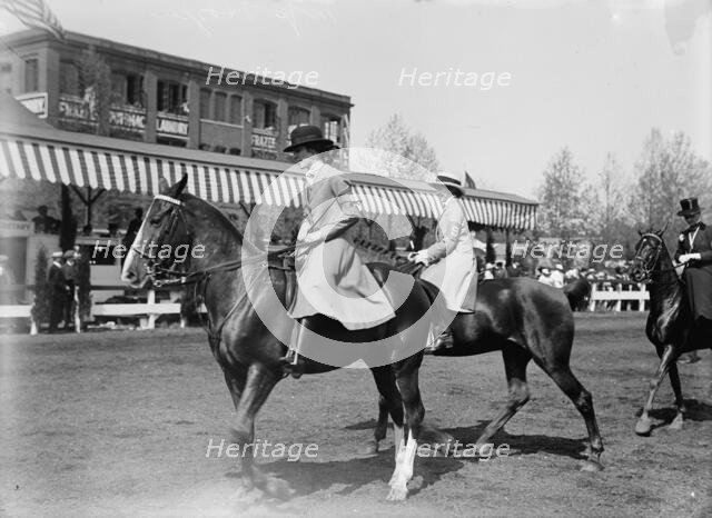 Horse Shows - Miss Hazen, Mounted, 1914. Creator: Harris & Ewing.