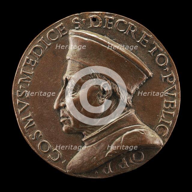 Cosimo de' Medici, 1389-1464, Pater Patriae [obverse], c. 1465/1469. Creator: Unknown.